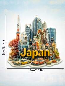 1pcJapanTokyo Osaka Refrigerator Magnets Tourism Souvenirs 3D Home Decoration Magnetic Stickers - Multicolor - View 17