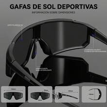 2 Piezas Polarizadas Gafas De Ciclismo Protección,Gafas De Protección Uv400 Para Equitación,Gafas De Protección 100% UV Para Ciclismo, Béisbol, Pesca, Esquí - Negro-Gris & Negro-Azul - Ver 7