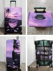 1 chiếc 300G/mét vuông. Bộ sưu tập họa tiết đại dương bao gồm vỏ bọc và phụ kiện hành lý có đệm. Hoàn hảo cho các chuyến công tác, kỳ nghỉ, du lịch, ký gửi hành lý và trở lại trường học. Thêm nét phong cách cho hành lý của bạn. Tương thích với vali 20-28 inch. - Màu xanh lam - Xem 8