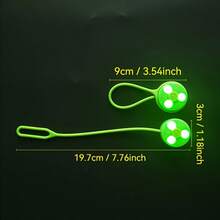 1pc Outdoor Pet Silicone Halter Light, Super Bright Front & Rear LED Pet Safety Pendant, High Visibility For Night Walking Dogs And Outdoor Activities, Anti-Lost Backpack Light Silicone LED Warning Light