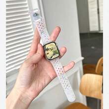 Compatible With Apple Watch Men's And Women's Watch Straps 3 Color Combination Set Simple Comfortable Soft Waterproof Sports Invisible Buckle Silicone Watch Strap Compatible With Apple Watch Series 10 /Ultra/9/8/7/6/SE/5/4/3 Fashion Watch Strap Compatible With 38/40/41/42/44/45/49/46MM Easy To Replace The Watch Strap