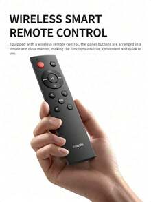 PHILIPS 飞利浦迷你条形音箱 TAB3120，RGB 灯光效果，兼容电视、PC、笔记本电脑、平板电脑、手机，蓝牙 5.3 稳定连接，3.5 毫米 AUX 接口，高音质，3600mAh 大电池，水平垂直放置，适用于游戏、音乐、电影、礼物 - 黑色 - 查看 7