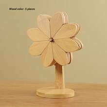 木质隔热碗垫、隔热垫和花朵杯垫套装，带支架。创意风车造型隔热隔热垫，耐热高品质杯垫和隔热垫，适用于您的餐桌。 - 彩色 - 查看 11