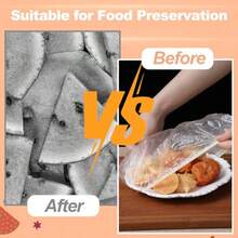 200Pcs Clear Plastic Bowl Covers Elastic Reusable Transparent Plastic Food Covers With Elastic For Bread Proofing And Universal Kitchen Food Storage Wrap Cover To Keep Leftovers Fresh And  In Daily Use - As Pic - View 7