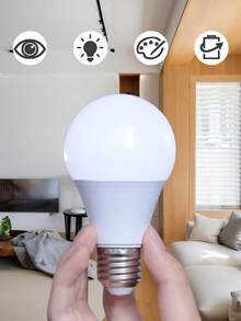 6个E27 LED灯泡，功率可选7/9/12/15W，电压范围110-265V，高亮度低能耗，适用于客厅等室内照明。 - 燈泡6個裝 - 查看 4