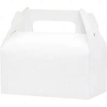 30 Pack White Gable Treat Boxes Party Favor Boxes For Goodie Snacks Cookie Candy S Birthday Party Wedding Shower Holidays 6.5x3.5x4 Inches KF - 白色 - 查看 1