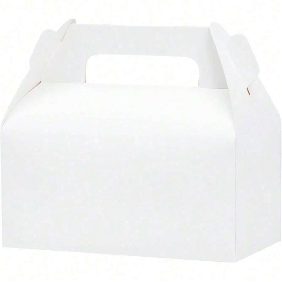 30 Pack White Gable Treat Boxes Party Favor Boxes For Goodie Snacks Cookie Candy S Birthday Party Wedding Shower Holidays 6.5x3.5x4 Inches KF - 白色 - 查看 1