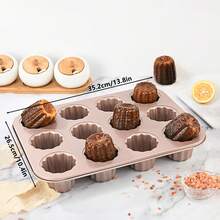 4/6/9/12 Pcs Non-Stick Angel Food Cake Baking Pan, Suitable For Commercial, Home, Daily, Birthday, Wedding, Cake Mold, Oven Use - Rose Gold - View 13