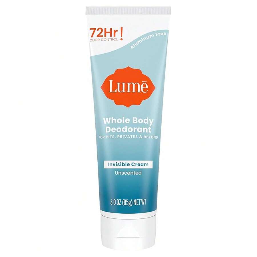 Lume Whole Body Deodorant - Tube - 72 Hour Odor Control - Aluminum, Baking Soda, Skin  - 3.0 Ounce (Toasted Coconut) - Unscented - 查看 1