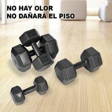 Juego De Mancuernas Hexagonales Compuesto Por Dos Mancuernas With Pesos De 2 Kg, 5 Kg, 7.5 Kg And 10 Kg, With Revestimiento De Vinilo. Adecuadas For Exercisers Of The Superior Part Of The Body, Training Of The Foot, Exercises Of The Gymnasium And Training Of The Entire Body. - 黑色 2.5kgX 2/5.5Lbs X 2 - 查看 7