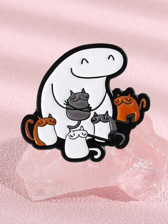 1PC Funny Spanish Quotes Enamel Pin Sad Character Brooch Pines Lapel Pins Badge Clothing Accessories Fashion Jewelry Friends Gifts