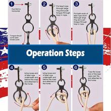 3pcs Stainless Steel Horse Tack Set - Durable Collar Strap With Quick Buckle And Swivel Bolt, Multipurpose For Training And Safety