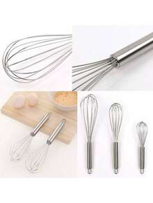 Kleiner Schneebesen aus Edelstahl für Käse, Kaffee, Eier, professioneller Schneebesen aus Edelstahl zum Kochen in der Küche, ergonomischer Griff, spülmaschinenfest, perfekt zum Mixen, Schlagen, Backen, Schlagen (8/10/12/14 Zoll) (1 Stück), praktisches Frühstückszubehör, Familienessenzubehör, Partyzubehör