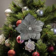 Artificial Christmas Flower Insert Festive Tree Vase Decoration Picks For DIY Craft Wreath Home Holiday Decor - Silver - View 2