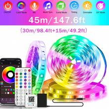 HBOWMDJIA 16ft-300ft Long Strip Light With APP Control And Remote Control, That Sync To Music, Adjustable Speed And Brightness, Color Changing LED Lights For Bedroom, Living Room, Family And Friends Reunion, TV Backlight, Halloween Atmosphere Creation And Christmas Party