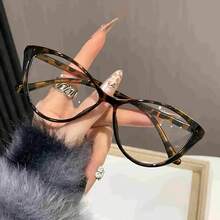 Cat Eye Fashion Glasses - Transparent Lenses Women's Decorative Glasses, Fashionable For Daily Wear - màu đen - Xem 4