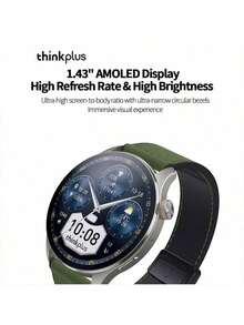 Lenovo Đồng hồ thông minh TW100 PRO có chức năng theo dõi nhịp tim và oxy trong máu, chống nước cho các môn thể thao ngoài trời, gọi điện qua Bluetooth và điều khiển từ xa hồng ngoại, kiểm soát truy cập NFC, thời lượng pin dài để sử dụng trong công việc, màu thiếc - Bạc - Xem 5