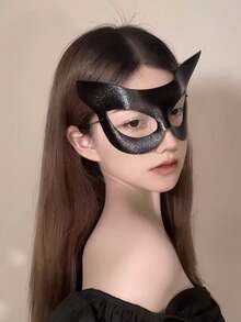 1 件性感女士面具连帽猫眼面具适合角色扮演服装和派对装扮女巫 - 彩色 - 查看 3