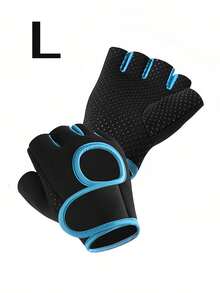 1双 - 男女款露指骑行手套专业健身房防滑透气半指夏季钓鱼女士自行车手套 - 彩色 - 查看 17