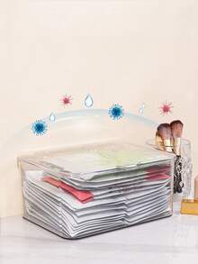 1 szt. Przezroczyste akrylowe pudełko do przechowywania akcesoriów do włosów z klapką, przezroczyste, pyłoszczelne, na spinki do włosów, opaski na głowę, gumki do włosów, spinki do włosów i drobne akcesoria, idealne do toaletki, komody, łazienki i na prezent