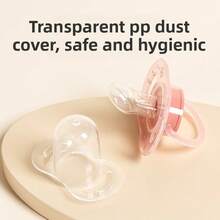 1 pieza Chupete de fruta lindo, chupete plano para bebé, silicona líquida con tapa antipolvo, adorable diseño de sandía y plátano - Multicolor - Ver 10