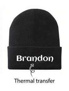 1pc Custom Personalized Embroidered Winter Hat,Personalized Solid Color Embroidered Name Beanie Hat, Spring/Autumn/Winter Customized Gift,Engraved,Durable,Colorful,Cute,Adorable,Funny,Kawaii,Y2K,Stylish,Unisex,Casual,Custom,Personalized,Unique,Customized,Ideal Gifts For Him,Ideal Gifts For Her,Her,Boyfriend,Girlfriend,Family,Friends - Multicolor - View 15