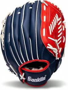 Guante de Béisbol Específico para Diestros: Modelo Franklin Sports Field Master USA - 13" - Rojo trapezoidal modificado - Ver 1