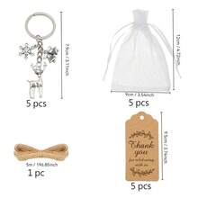 16/31 Pieces -5/10 Sets - Christmas Snowflake Deer Domestication Bell/Winter Snowflake Keychain, Suitable For Birthday Gifts, Party Gifts, Wedding Gifts, Christmas Decoration Gifts/Winter Party Decoration Keychain Gift Pack, The Best Choice For Christmas, Party Souvenirs, Baptism Souvenirs, First Sacrament Souvenirs - Multicolor - View 9