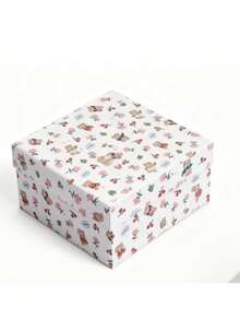 Juego de 3 cajas de regalo de embalaje con patrón premium, cajas de regalo de recuerdo, cajas de regalo de cumpleaños, cajas con tapa y fondo estilo Ins, pequeñas/medianas/grandes