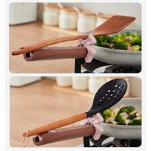 1 件创意蝴蝶锅夹架，硅胶防溢勺架，勺子架，厨房用具架，耐热架