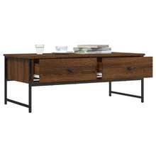 Coffee Table Brown Oak 101x49x39.5 Cm Engineered Wood - Brown - View 5