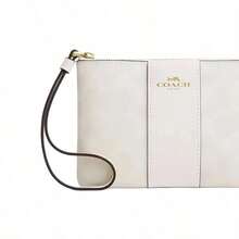 Coach COACH Women Classic Stylish Monogram Zippered Clutch Wristlet Bag CW854