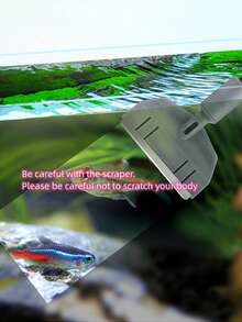 3-In-1 Fish Tank Cleaning Tool Set, Small Aquarium Cleaning Tools, Designed For Small Fish Tanks, Fish Tank Corner Cleaning Brush, Algae Scraper - Multicolor - View 2