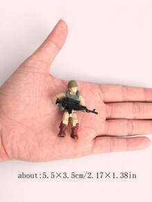 Figuras de bloques de construcción militares - Set de 12 modelos en miniatura, perfectos para la construcción de escenas, juguetes en bolsas ciegas al azar