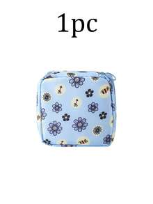 1 pièce Pochette hygiénique réutilisable et portable, sac de rangement multifonctionnel pour serviettes hygiéniques, cosmétiques, mouchoirs, clés, convient pour la maison, la chambre, les sacs, les valises, les voyages, la rentrée scolaire, le dortoir