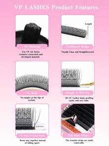 VP 0.07mm Curl: C/D/B U-Shaped YY Eyelash Extension Double Layer U Sahpe YY Lashes Ultra Soft Featherlight False Mink Eyelashes Brazilian Cilios