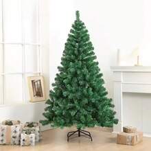 Classic Green PVC Christmas Tree - Indoor/Outdoor Holiday Decor, With Storage Bag, No Assembly Required, Weather-Resistant Design, Suitable For Christmas, Halloween, Easter, Fall/Winter Holidays, Christmas Tree Decoration, Holiday Decor, Elegant Decoration, Easy To Set Up, Home Decor, Best For Christmas, Christmas Tree, Christmas Tree Decoration, Christmas Decoration