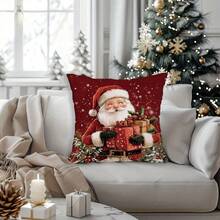 4 Pcs Christmas Pillowcases, 18x18 Inches, Zipper Closure, Retro Santa Claus And Snowman Pattern, Suitable For Farmhouse Holiday Decoration, Christmas Decoration, Home Decor, Can Be Used For Porches, Patios, Sofas, Couches, Living Rooms, Etc. Single-Sided Printing, Does Not Include Pillows. Christmas Decor Home Christmas Decorations Christmas Decorations Home Room Decor