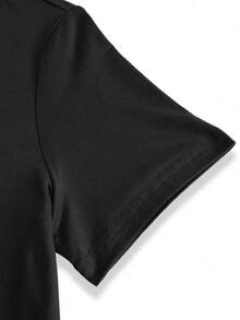 女士T恤 - 黑色 - 查看 6