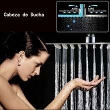 CASAMIEL Regadera Cuadrada de 8 Pulgadas, Cabeza de Ducha de Lluvia de Alta Presión con Acero Inoxidable Anticorrosivo, Cabezal de Ducha de Baño Ahorro de Agua - 8 Pulgadas - Ver 10