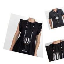 Porta Copas Vino para Cuello en Color Negro - Moderno y Silicona por ÁCORA - Negro - Ver 1