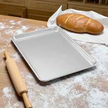 CHAROLA DE ALUMINIO PARA HORNEAR 36X50 CM MATERIAL ZINTROALUM IDEAL PARA PANADERIA Y REPOSTERIA RESISTENTE A ALTAS TEMPERATURAS, INOXIDABLE Y FACIL DE LIMPIAR - Plateado - Ver 4