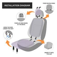 2 cojines para asiento de coche con coronas rosas y diamantes artificiales - Rosa - Ver 7