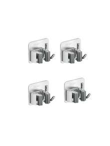 6 pièces/set Porte-balai mural créatif, convient pour l'égouttage de la vadrouille et le rangement du balai, crochet à vadrouille idéal pour la salle de bain, la cuisine, le jardin, l'organisation des outils de nettoyage (6/4/3/2/1 pièce), couleur aléatoire