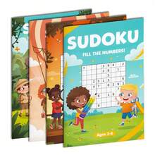 Sudoku Rätselbuch - Spaßige Zahlenspiele mit farbenfrohem Abenteuer-Thema, Logiktraining-Arbeitsbuch zur Stärkung von Konzentration, Problemlösungsfähigkeit und Gehirnkraft