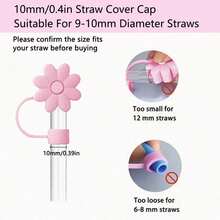 1 accesoriu pentru căni de 30-40 oz, 1 capac reutilizabil din silicon în formă de floare de 10 mm, 1 vârf de pai din silicon compatibil cu cana, etanș la scurgeri, stropire și praf, 1 capac de protecție pentru cana din cauciuc siliconic, accesorii pentru cana, cadouri de sărbători