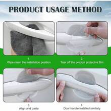 16 protectores de manija de puerta de coche, resistente al agua, antiaraazos, pintura para manija de puerta de coche, para evitar araazos, accesorios exteriores para la mayora de modelos - Transparente - Ver 6