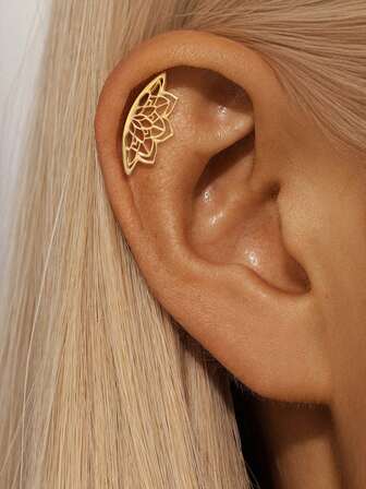 EleRunis 1 Stück 925 Sterling Silber Lotus Ohrstecker, geeignet für den täglichen Gebrauch, Hochzeit, Party, Verlobung, Jahrestag, Valentinstag und andere Anlässe