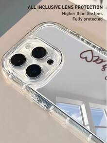 1个定制心形多色个性化文字短语姓名设计全包防摔手机壳保护套，TUP透明防摔软壳，适用于S20、S21、S22、S23、S24、A12、A14、A15、A21、A22、A31，兼容 11/13/14/15/16 Pro Max，可爱手机壳 - 彩色 - 查看 4