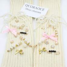 30 件运动鞋鞋饰 - 鞋带饰物包含蝴蝶结/夹子/别针、鞋子装饰饰物和鞋子珠宝扣 DIY 运动鞋配件 - 多色30pc - 查看 4